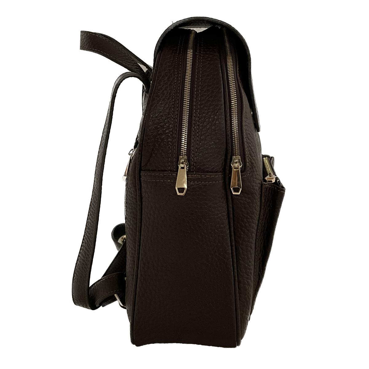 LeatherLuxe - Dark brown Leather Women's Backpack Genuine leather Designer Premium leather bag for women leather hobo tote messenger bag Leather Accessories Leather Shop Leather Goods