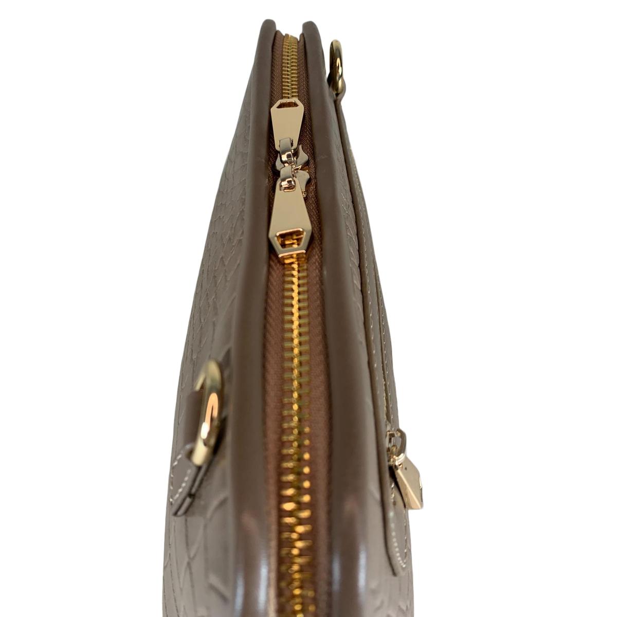 LeatherLuxe - Khaki Leather Clutch Bag Shoulder Bag; Crocodile Style; Crossbody Genuine leather Designer Premium leather bag for women leather hobo tote messenger bag Leather Accessories Leather Shop Leather Goods
