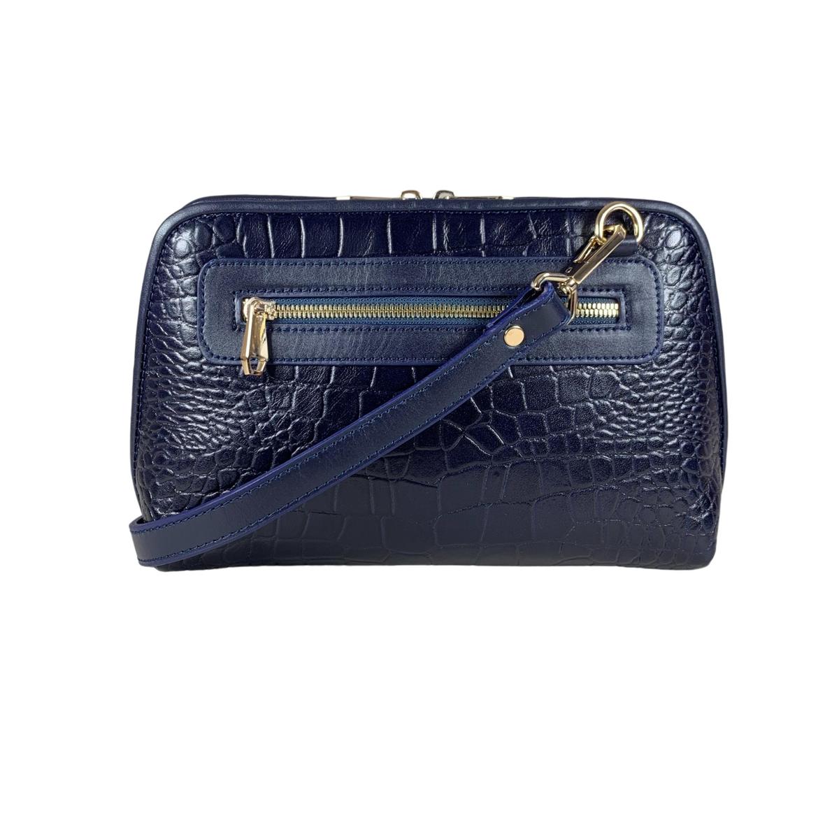 LeatherLuxe - Navy Blue Leather Clutch Bag Shoulder Bag; Crossbody Genuine leather Designer Premium leather bag for women leather hobo tote messenger bag Leather Accessories Leather Shop Leather Goods