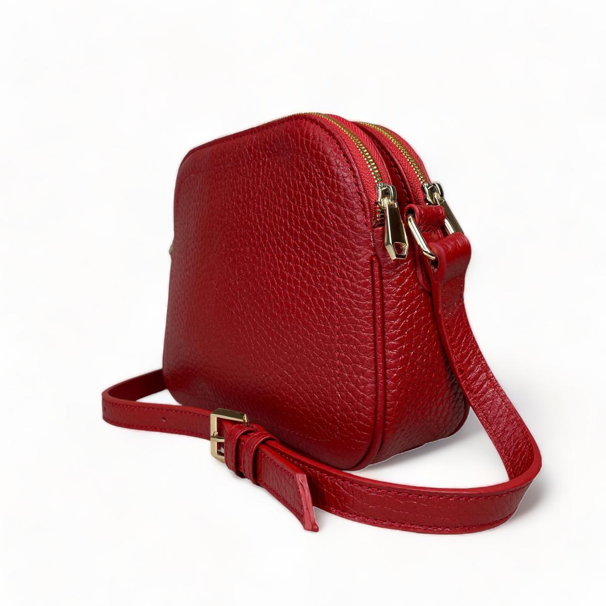 LeatherLuxe - Red Leather Women's Shoulder Bag; Crossbody Genuine leather Designer Premium leather bag for women leather hobo tote messenger bag Leather Accessories Leather Shop Leather Goods