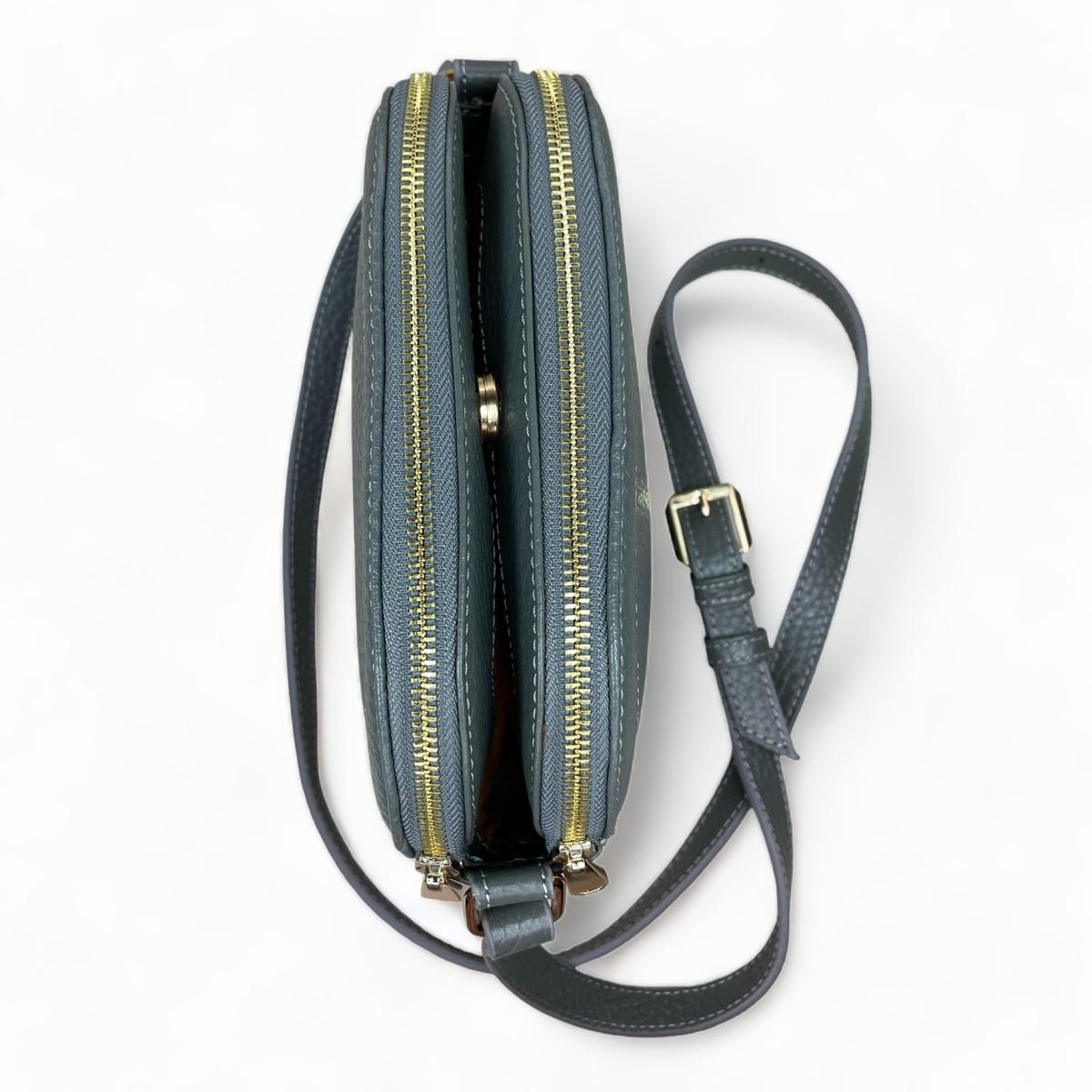 LeatherLuxe - Gray Leather Women's Shoulder Bag; Crossbody Genuine leather Designer Premium leather bag for women leather hobo tote messenger bag Leather Accessories Leather Shop Leather Goods