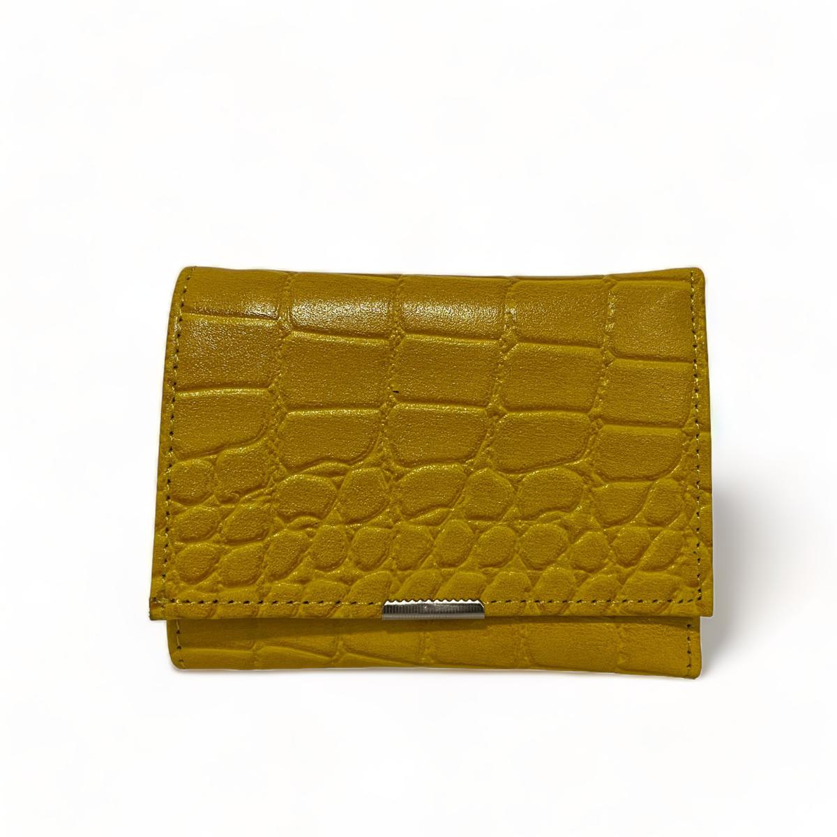 LeatherLuxe - Yellow Leather Women's Wallet and Card Holder; Locker Genuine leather Designer Premium leather bag for women leather hobo tote messenger bag Leather Accessories Leather Shop Leather Goods