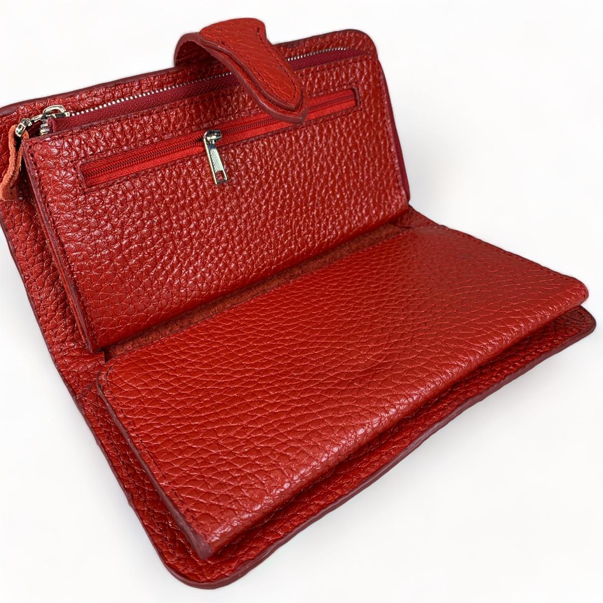 LeatherLuxe - Red Leather Clutch; Women's Wallets, Purses & Card Holders Genuine leather Designer Premium leather bag for women leather hobo tote messenger bag Leather Accessories Leather Shop Leather Goods