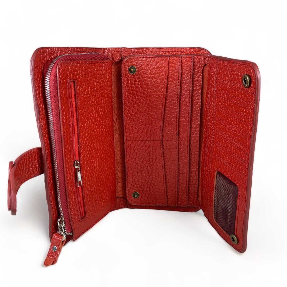 LeatherLuxe - Red Leather Clutch; Women's Wallets, Purses & Card Holders Genuine leather Designer Premium leather bag for women leather hobo tote messenger bag Leather Accessories Leather Shop Leather Goods