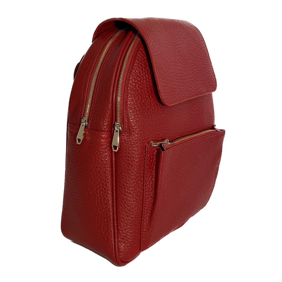LeatherLuxe - Red Leather Women's Backpack Genuine leather Designer Premium leather bag for women leather hobo tote messenger bag Leather Accessories Leather Shop Leather Goods