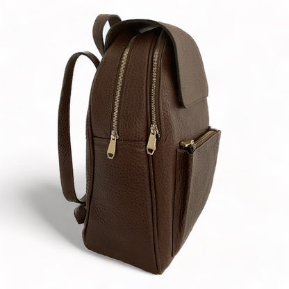 LeatherLuxe - Brown Leather Women's Backpack 