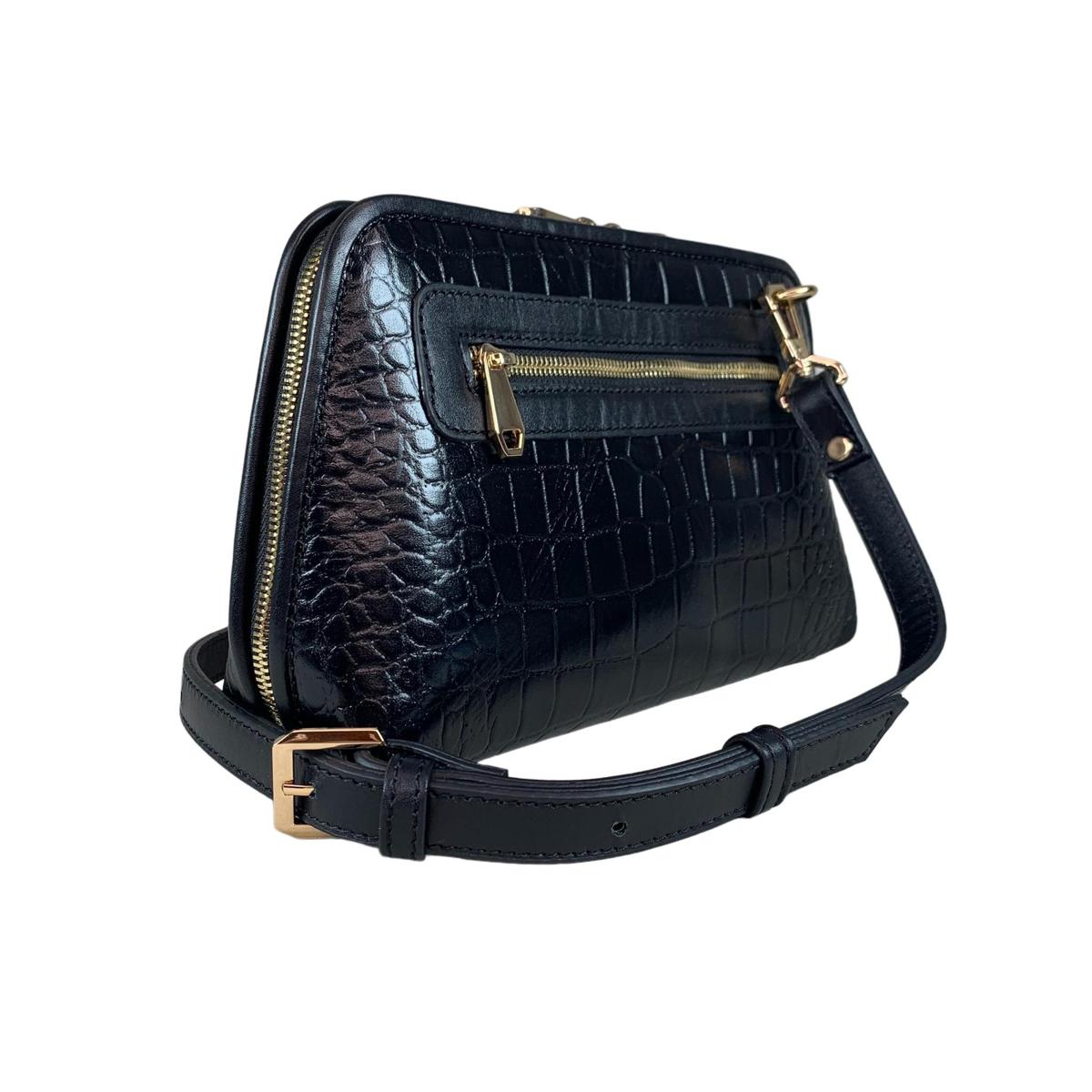 LeatherLuxe - Black Leather Clutch Bag Shoulder Bag; Crossbody Genuine leather Designer Premium leather bag for women leather hobo tote messenger bag Leather Accessories Leather Shop Leather Goods