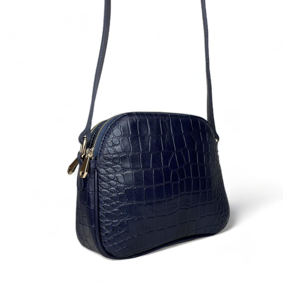 LeatherLuxe - Dark Blue Leather Women's Shoulder Bag; Crossbody Genuine leather Designer Premium leather bag for women leather hobo tote messenger bag Leather Accessories Leather Shop Leather Goods