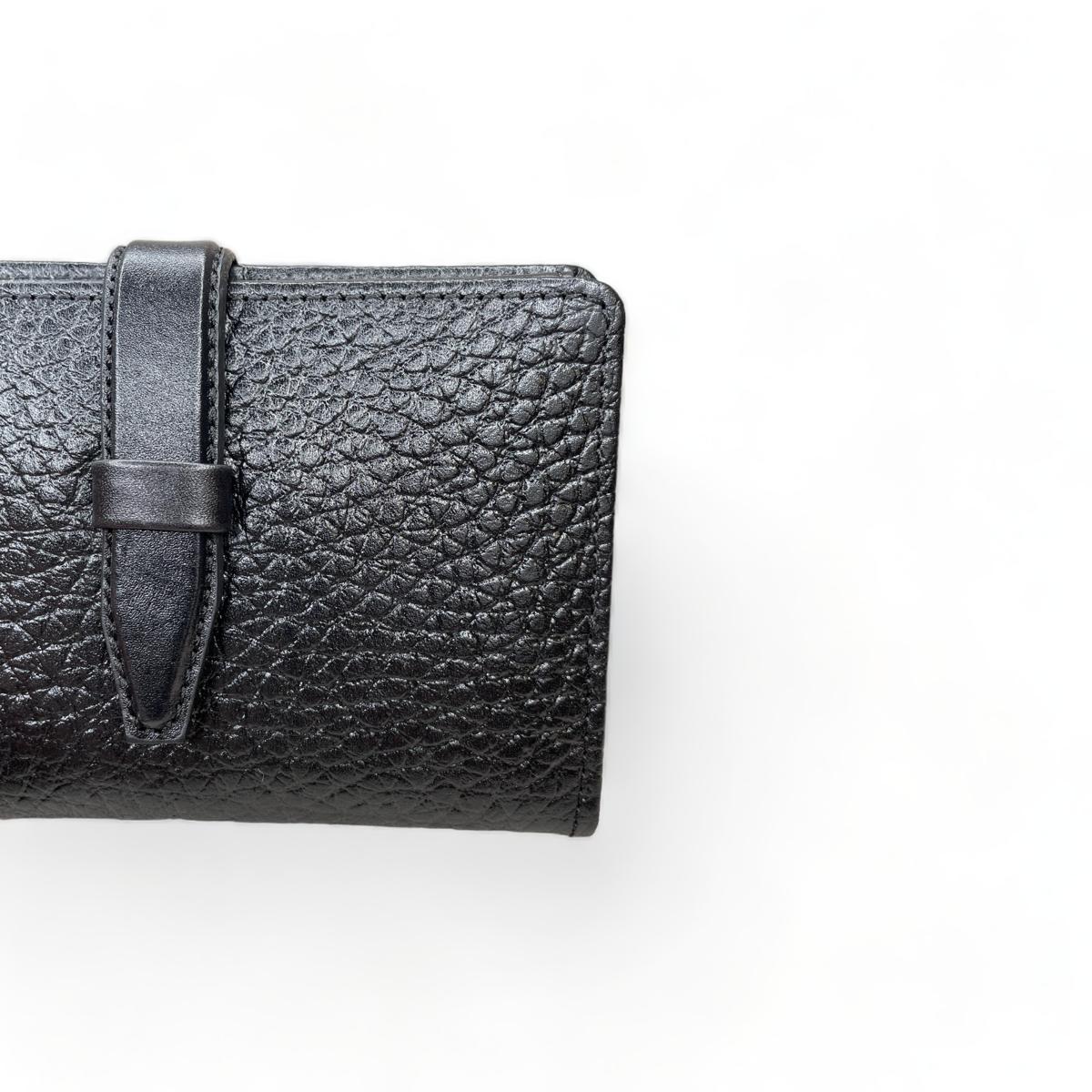 LeatherLuxe - Black Wallet Genuine Leather Wallet; Card Holder Genuine leather Designer Premium leather bag for women leather hobo tote messenger bag Leather Accessories Leather Shop Leather Goods