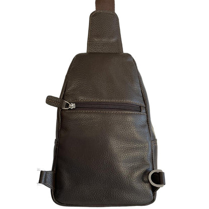 LeatherLuxe - Genuine Leather Unisex Sling Bag Shoulder Crossbody