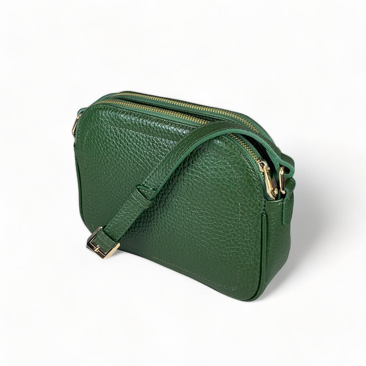 LeatherLuxe - Green Leather Women's Shoulder Bag; Crossbody Genuine leather Designer Premium leather bag for women leather hobo tote messenger bag Leather Accessories Leather Shop Leather Goods